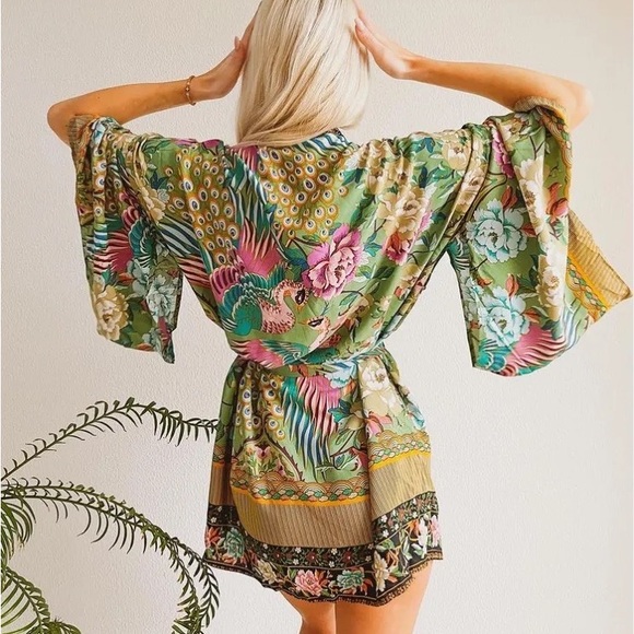 Mini MeadowLands Boho Short Kimono Cardigan Throw - Picture 2 of 7